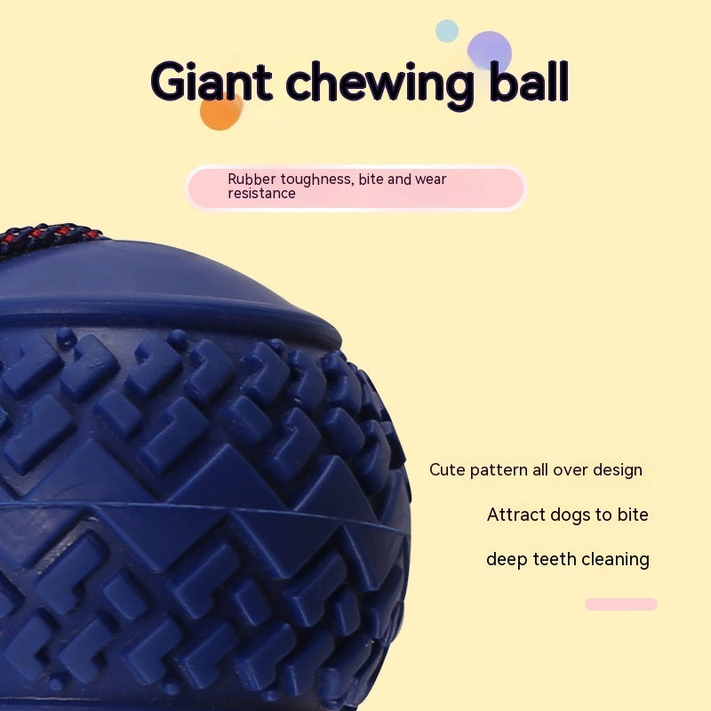 Durable Dog Chewing Ball with Rope