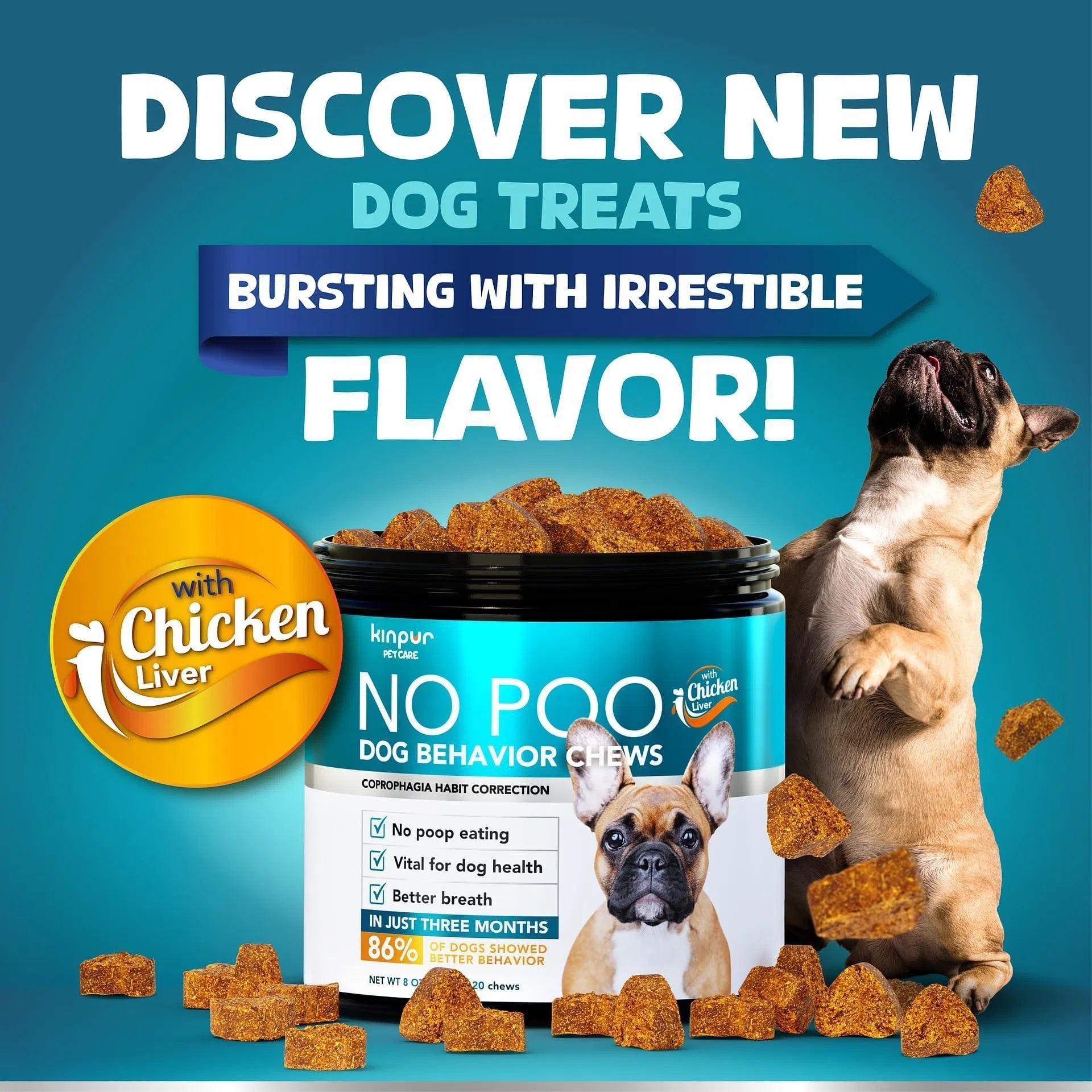 Digestive Enzyme Dog Chews, No Poo Formula, 180ct