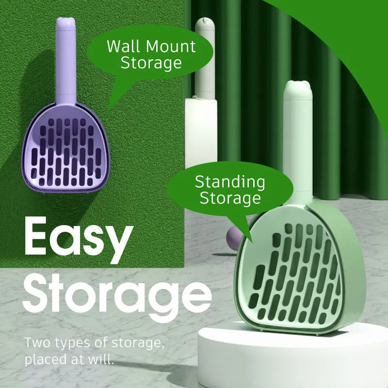 Durable Cat Litter Scoop with Holder