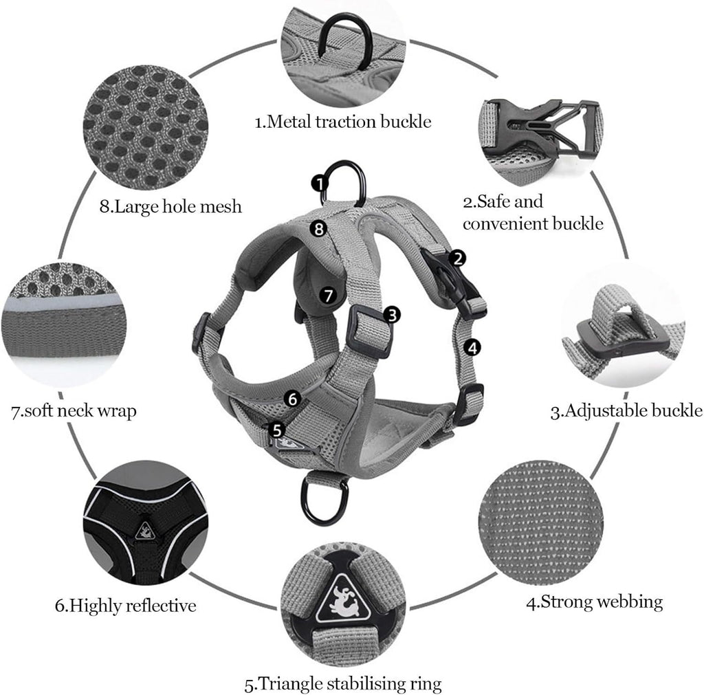 Anti-Escape Adjustable Cat Harness with Leash