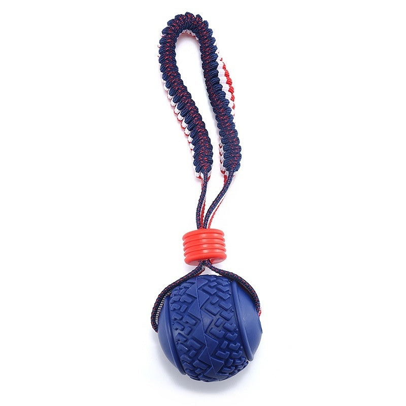 Durable Dog Chewing Ball with Rope