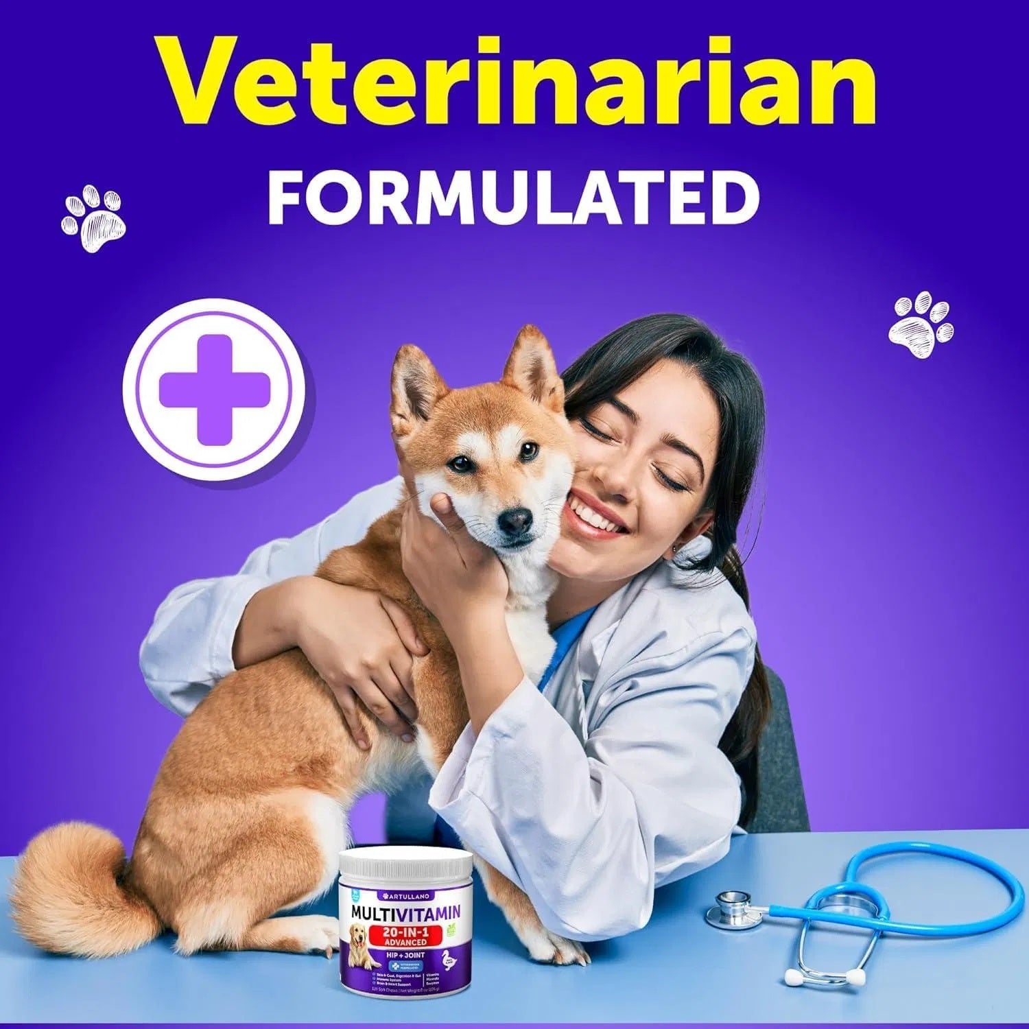 Dog Multivitamin Chews, Joint & Immune Support, 120ct