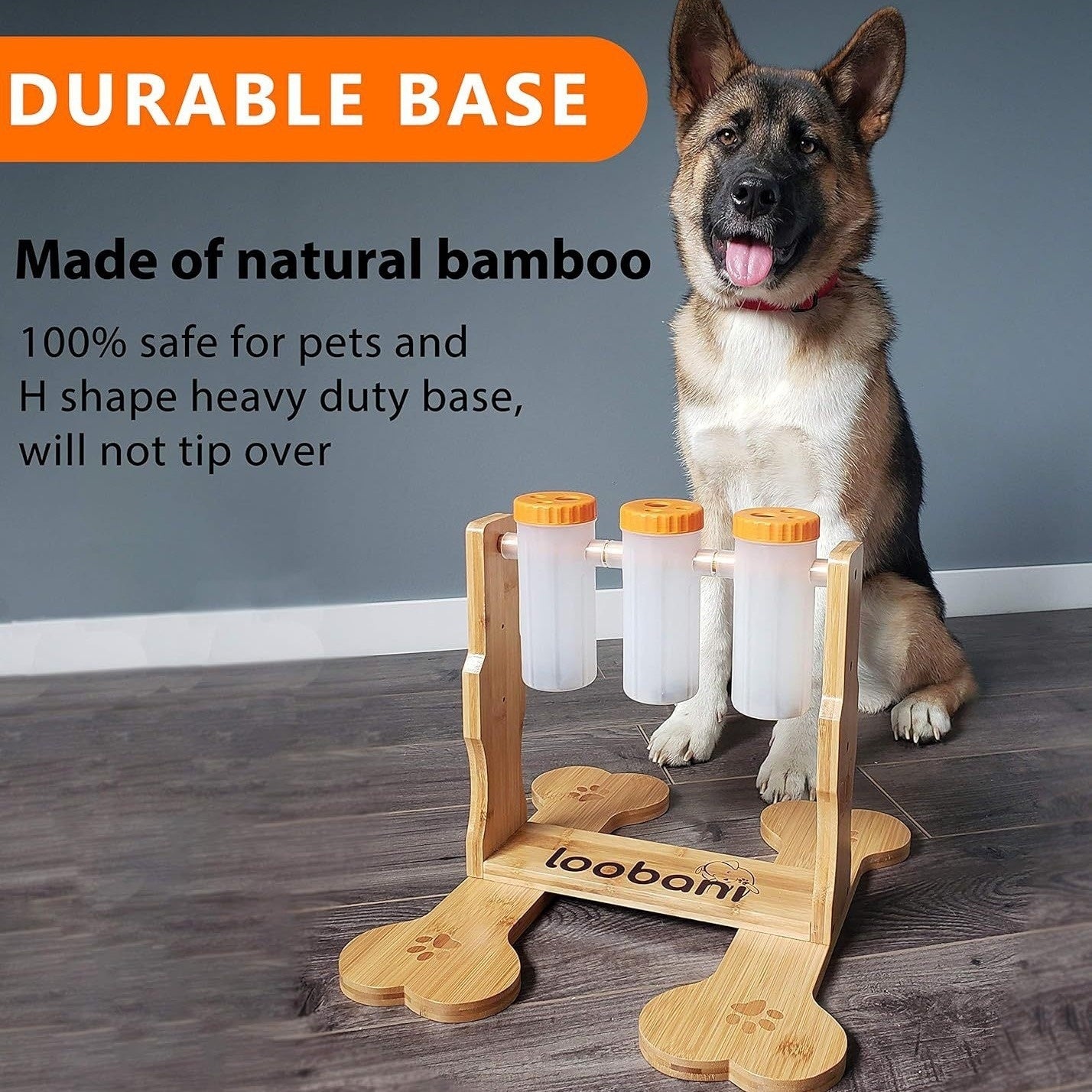 Wooden Dog Toy, Snack Dispenser & Puzzle Feeder