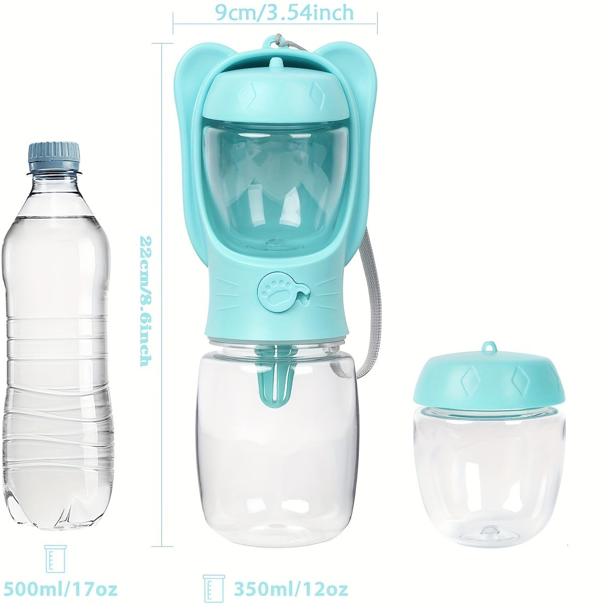 Leak-Proof Pet Water Bottle for Travel & Walks