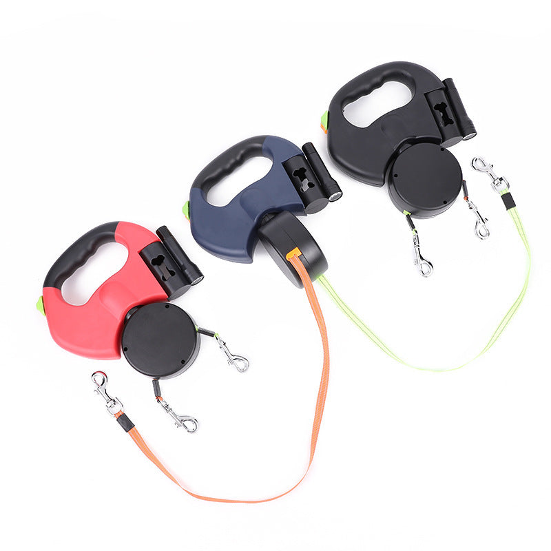 Dual Pet Leash for Small Dogs with 360° Swivel