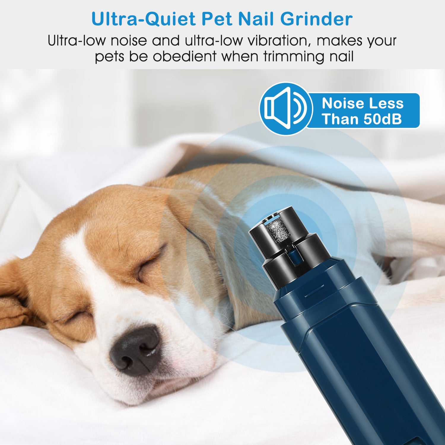 USB Rechargeable Dog Nail Grinder with 2 Speeds
