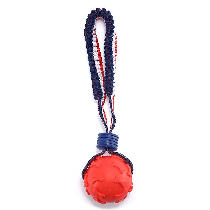 Durable Dog Chewing Ball with Rope