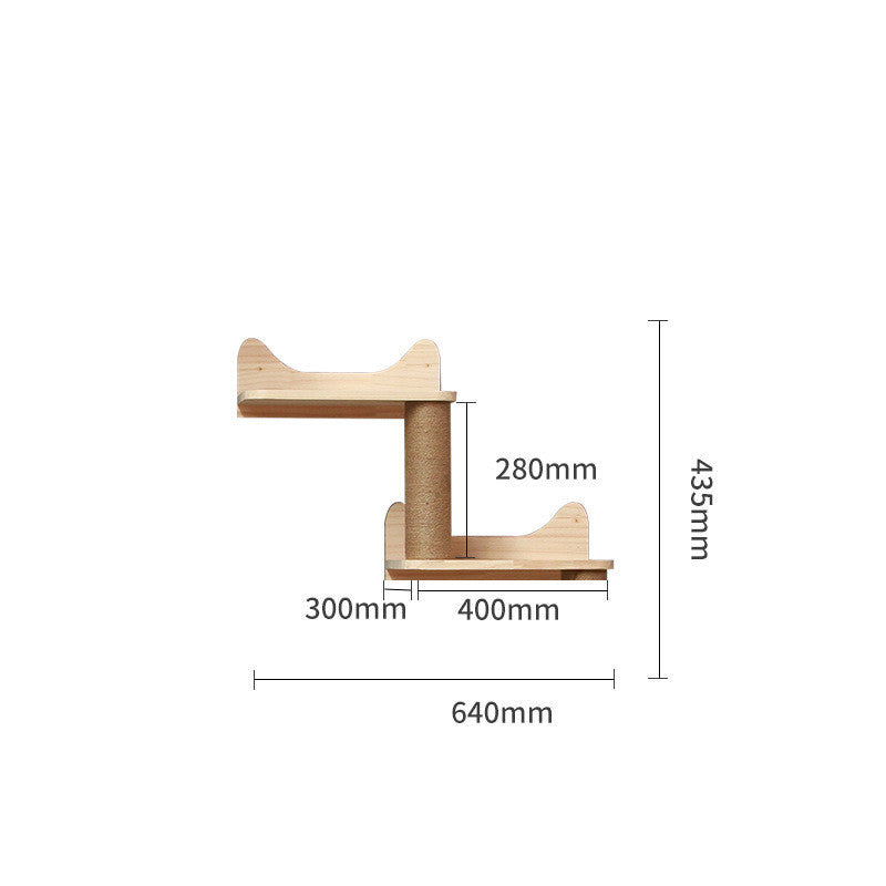 Wall-Mounted Cat Climbing Frame