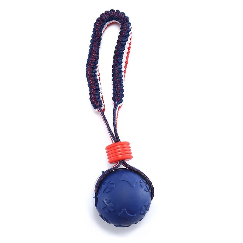 Durable Dog Chewing Ball with Rope