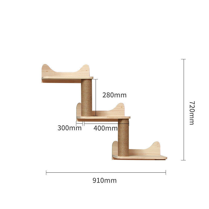 Wall-Mounted Cat Climbing Frame