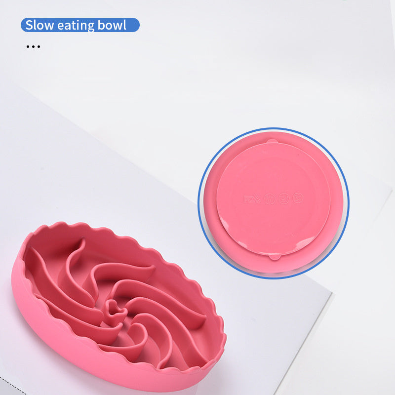 Pet Slow Food Bowl with Suction Cup