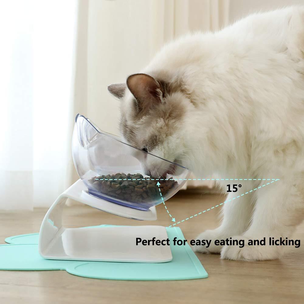 Ergonomic Raised Cat Feeder Protects Cervical Vertebrae