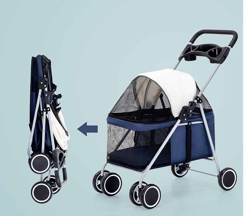 Lightweight Pet Stroller, Foldable Trolley for Cats and Dogs