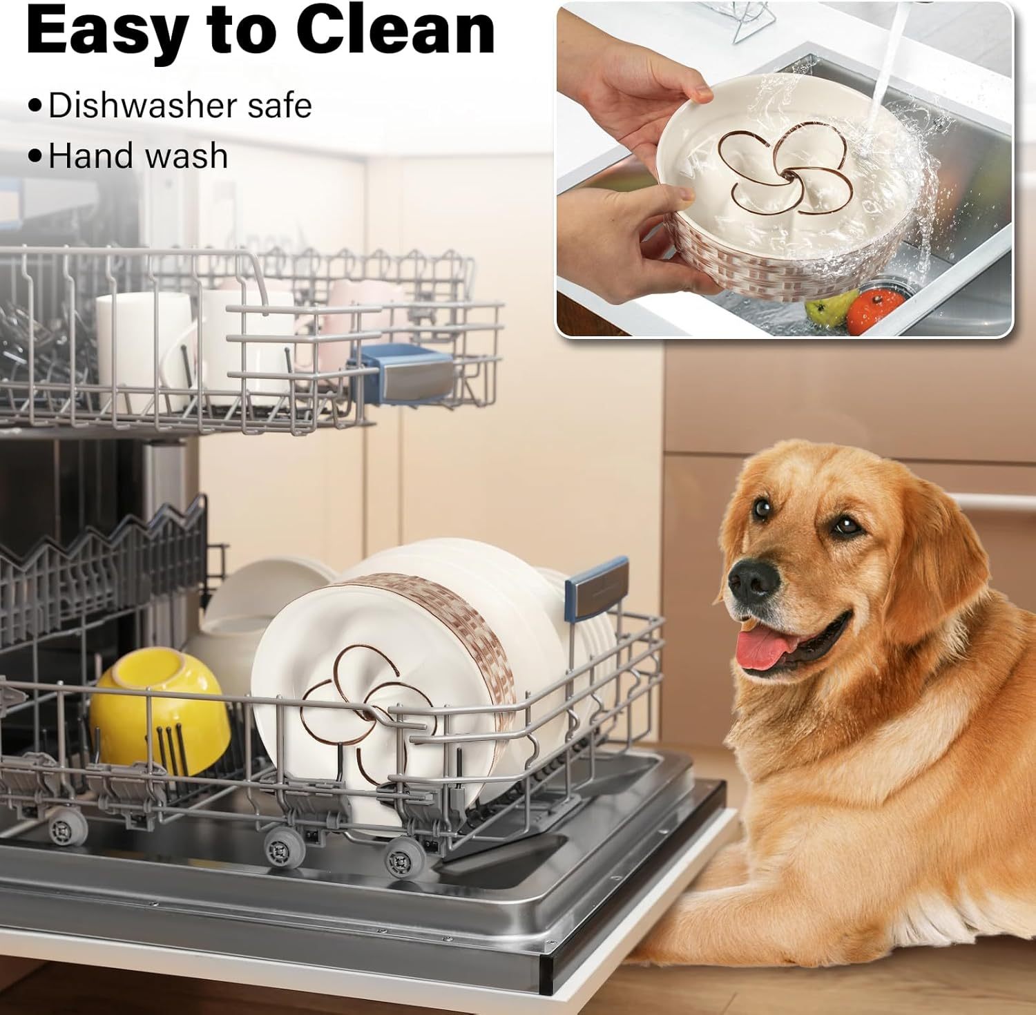 Slow Feeder Ceramic Bowl for Calm, Healthy Dog Eating