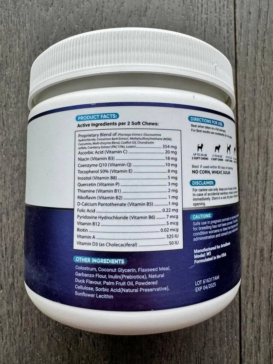 Dog Multivitamin Chews, Joint & Immune Support, 120ct