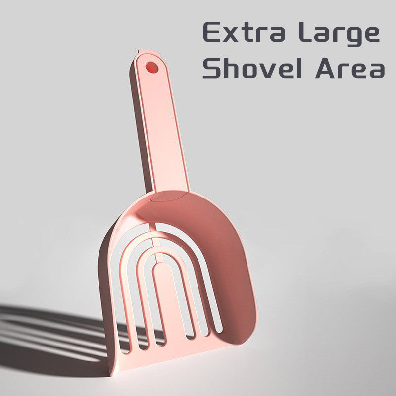 Self-cleaning scoop for effortless cat litter tray cleaning