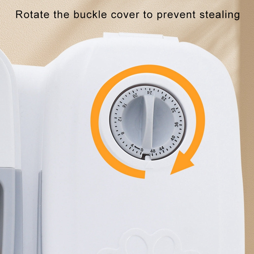 Automatic Pet Feeder with Timer and Stainless Steel Bowl