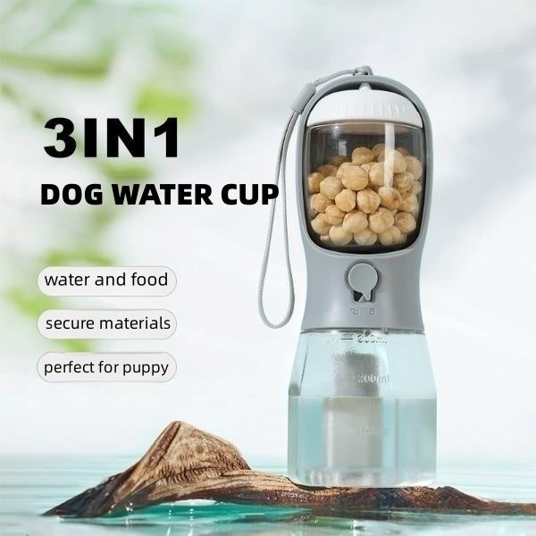 3-in-1 Portable Dog Water and Food Cup