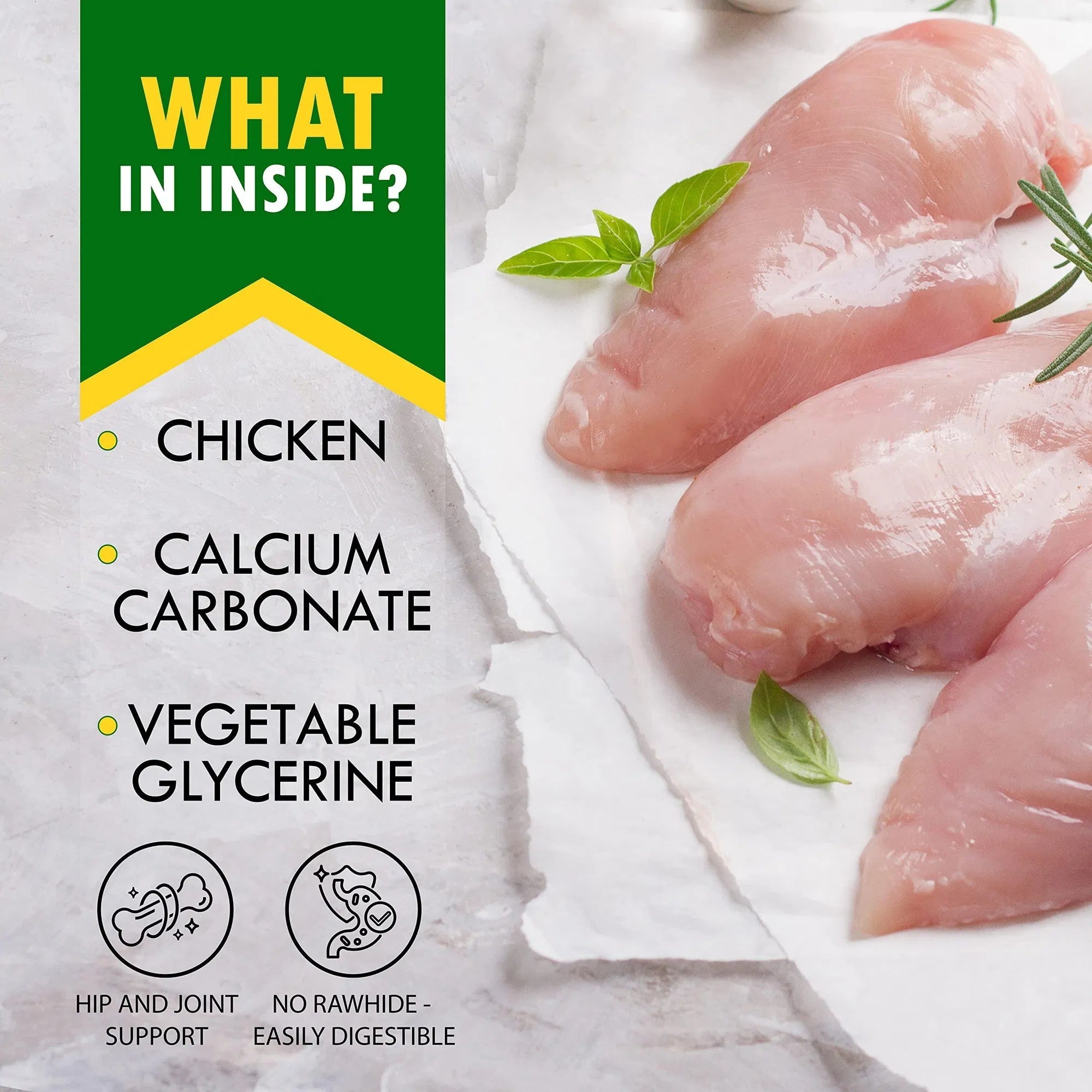 Natural Chicken Dog Treats, Rawhide-Free and Healthy