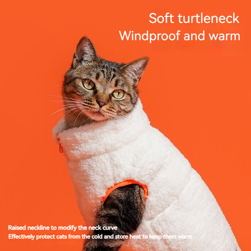 Winter Warm Pet Vest – Turtleneck Velvet for Kittens