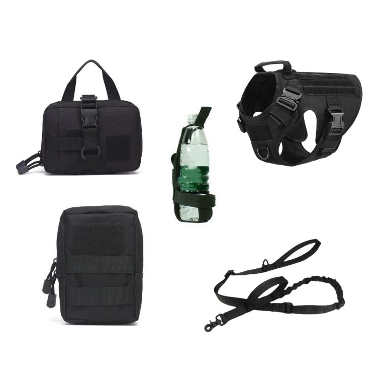 Durable Tactical Dog Harness and Leash Set