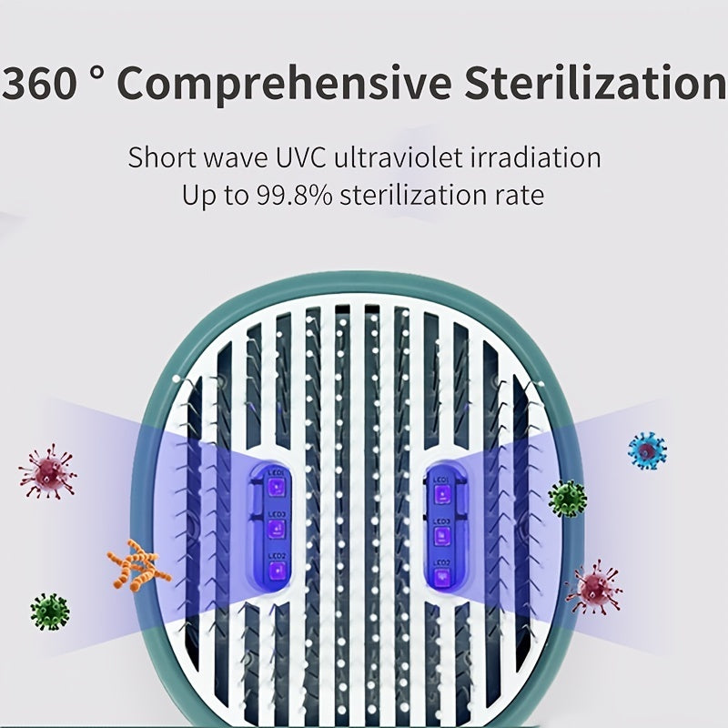 Self-Cleaning Pet Grooming Comb with UVC Sterilization