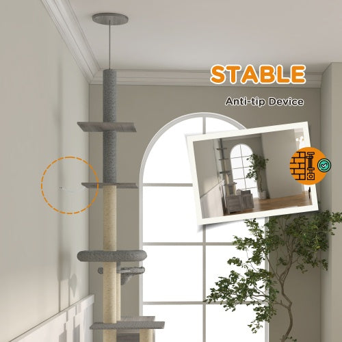 PawHut Cat Tree with Litter Box Enclosure