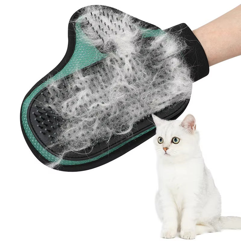 Pet Hair Removal Glove for Grooming & Bathing