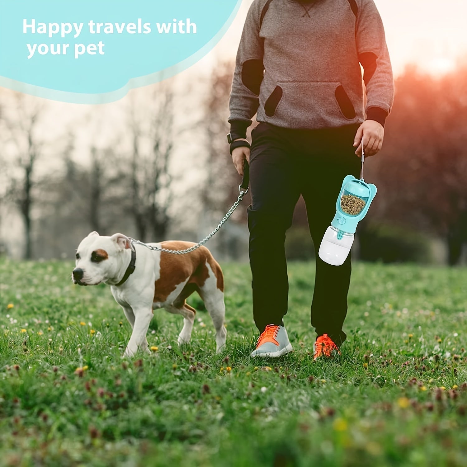 Leak-Proof Pet Water Bottle for Travel & Walks