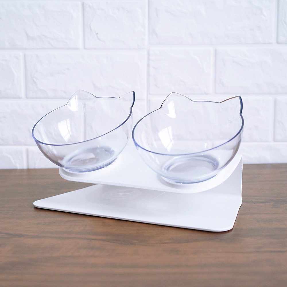 Ergonomic Raised Cat Feeder Protects Cervical Vertebrae