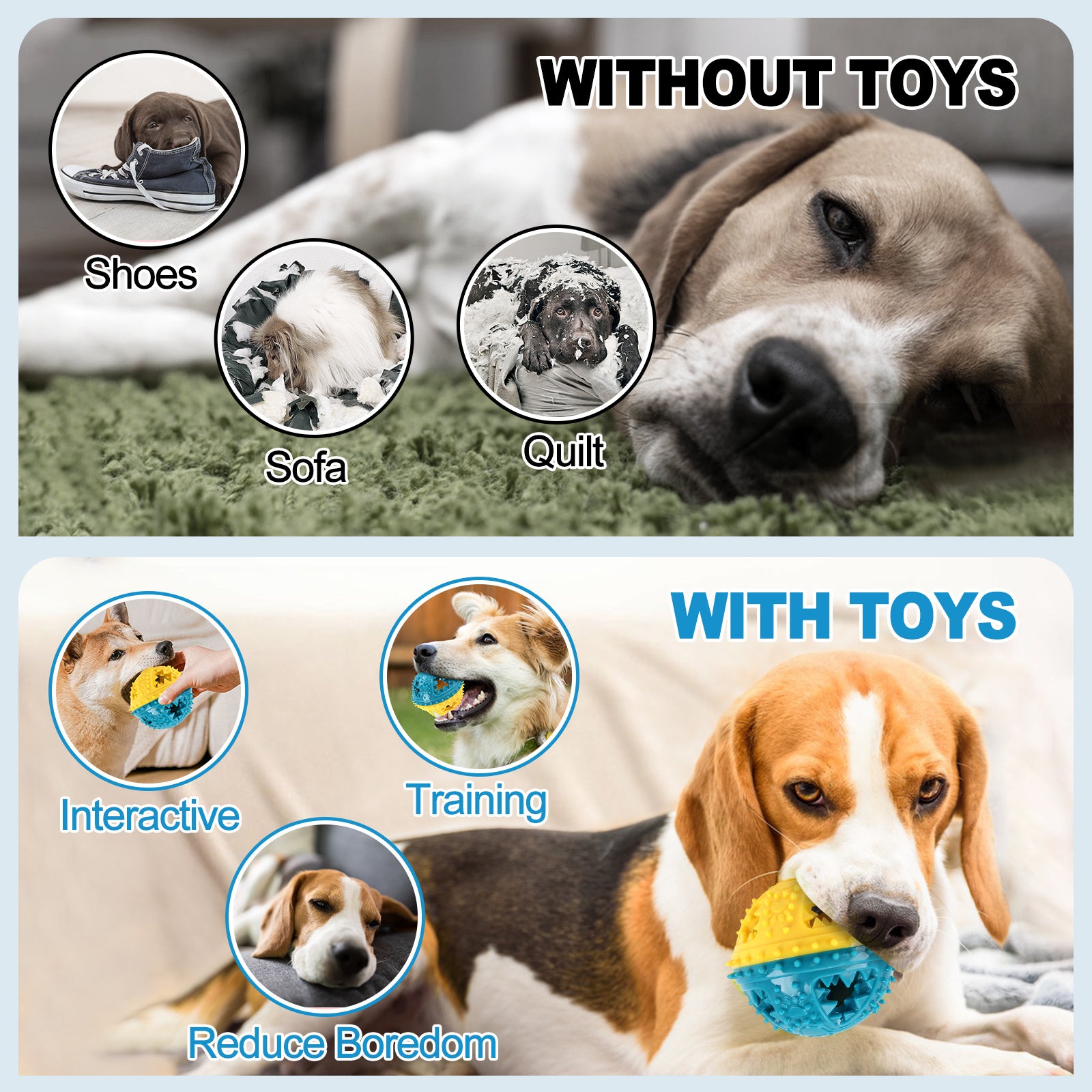 Dog Chew Sound Ball for Teeth Cleaning