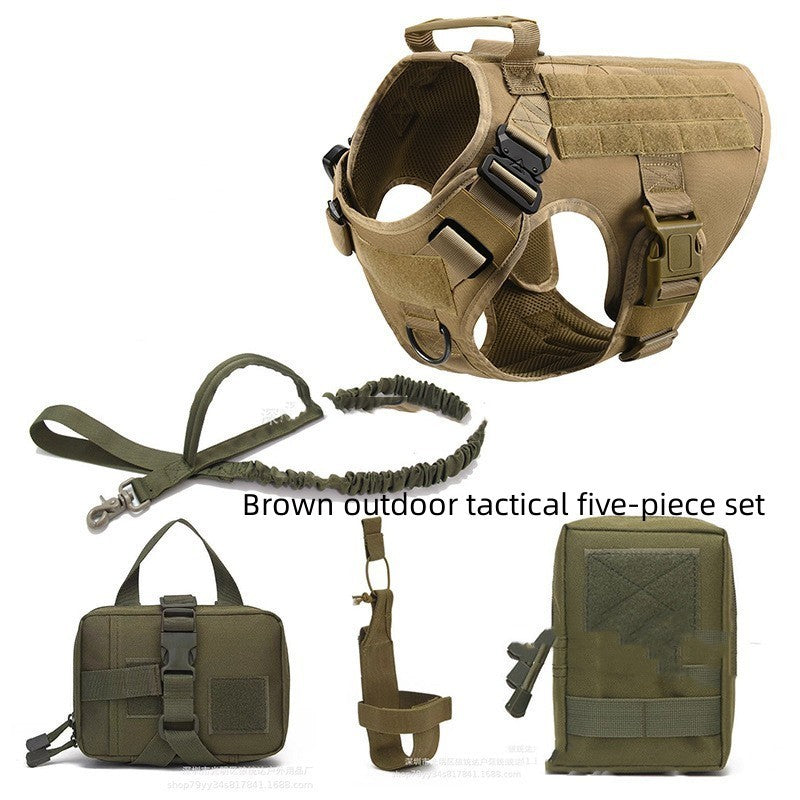Durable Tactical Dog Harness and Leash Set