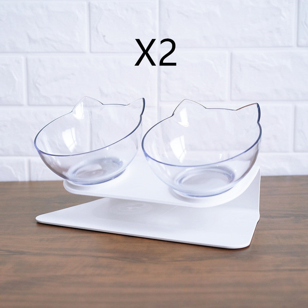 Ergonomic Raised Cat Feeder Protects Cervical Vertebrae