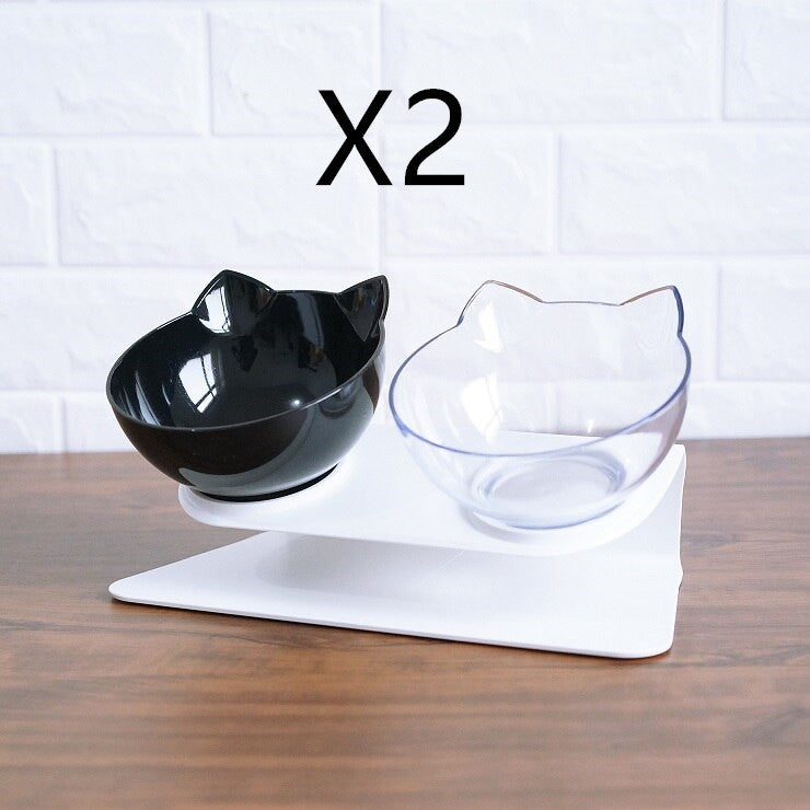 Ergonomic Raised Cat Feeder Protects Cervical Vertebrae