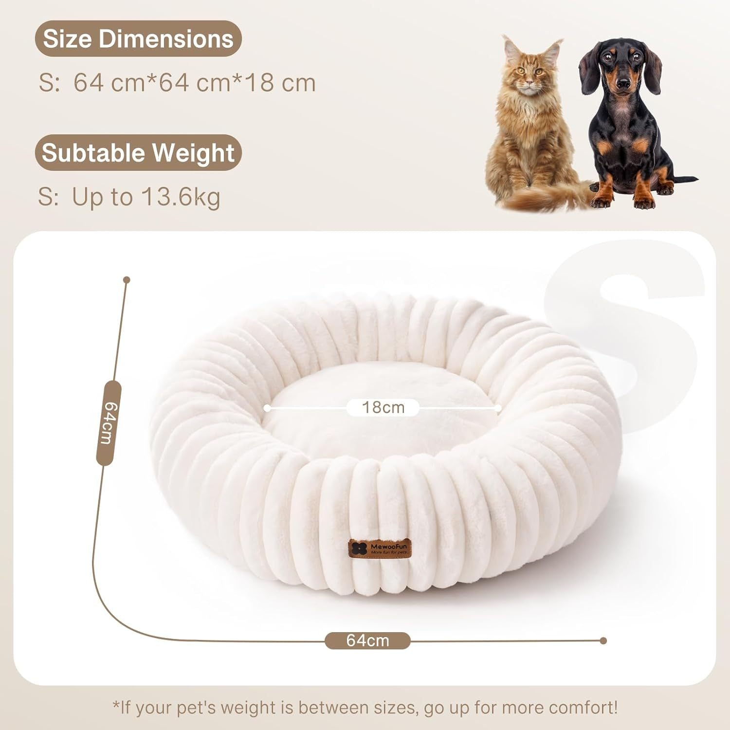 Washable Puppy and Kitten Donut Bed