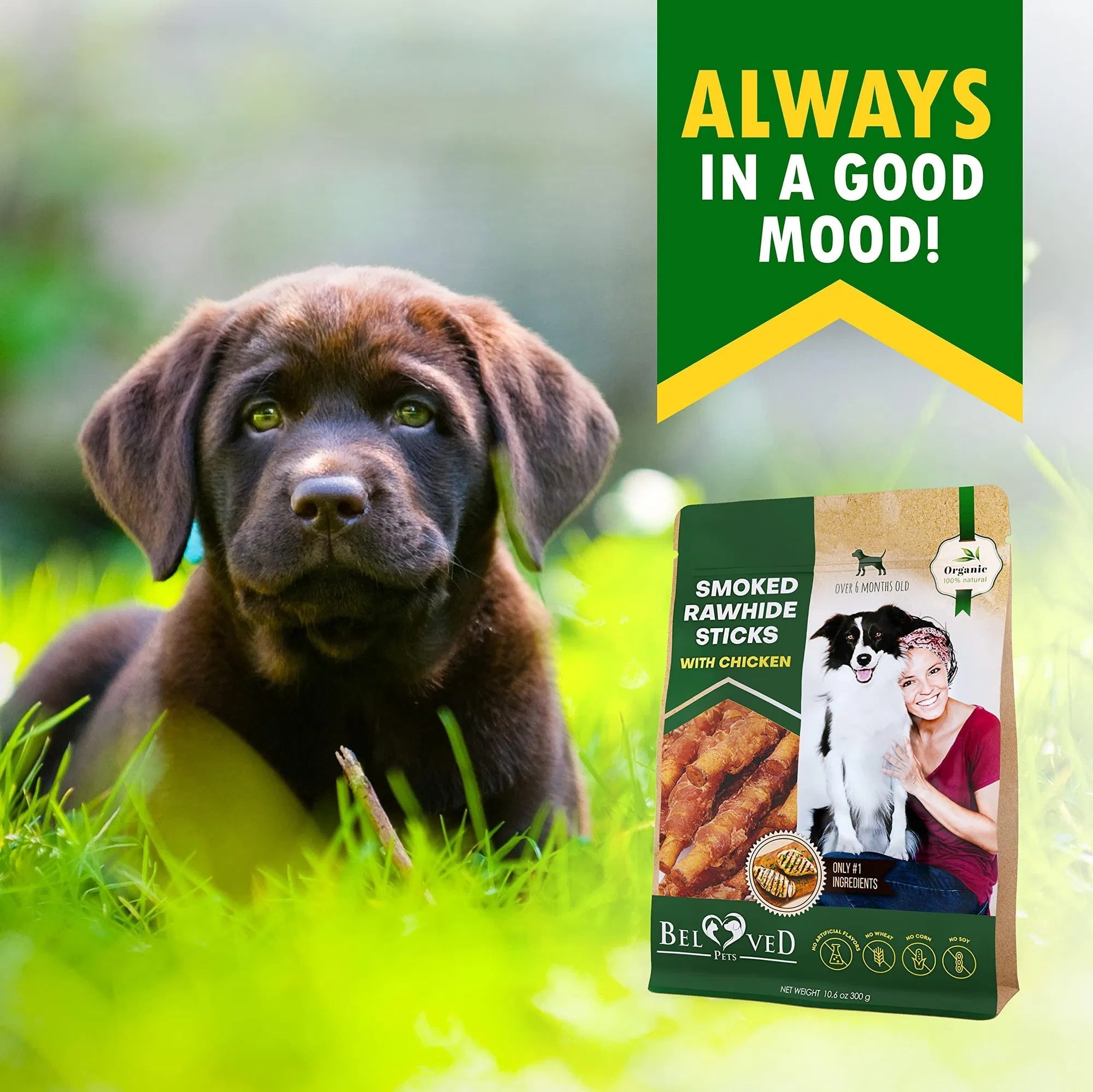 Organic Rawhide Chicken Sticks for Dogs – Grain-Free
