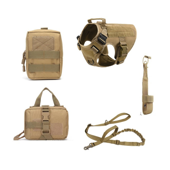 Durable Tactical Dog Harness and Leash Set