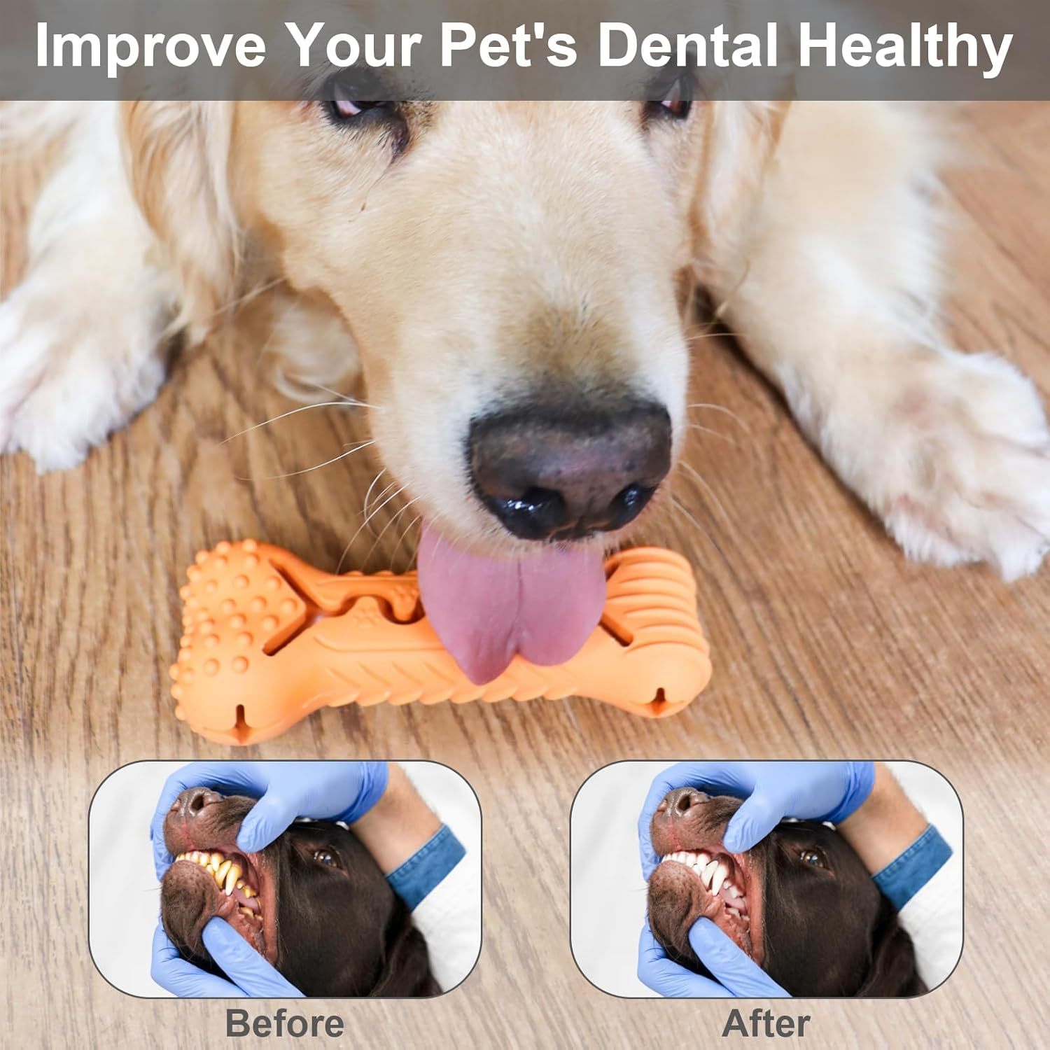 Chew Toys Bone Shape Dog Toys For Aggressive Chewers Durable Natural Rubber  Multifunctional Teeth Cleaning And Gum Massage