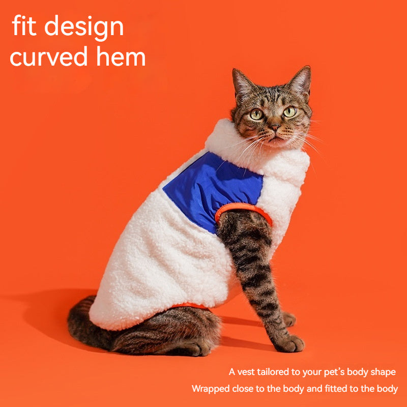 Winter Warm Pet Vest – Turtleneck Velvet for Kittens