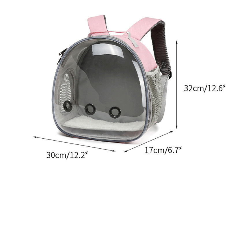 Transparent Pet Backpack, Small Animal Carrier