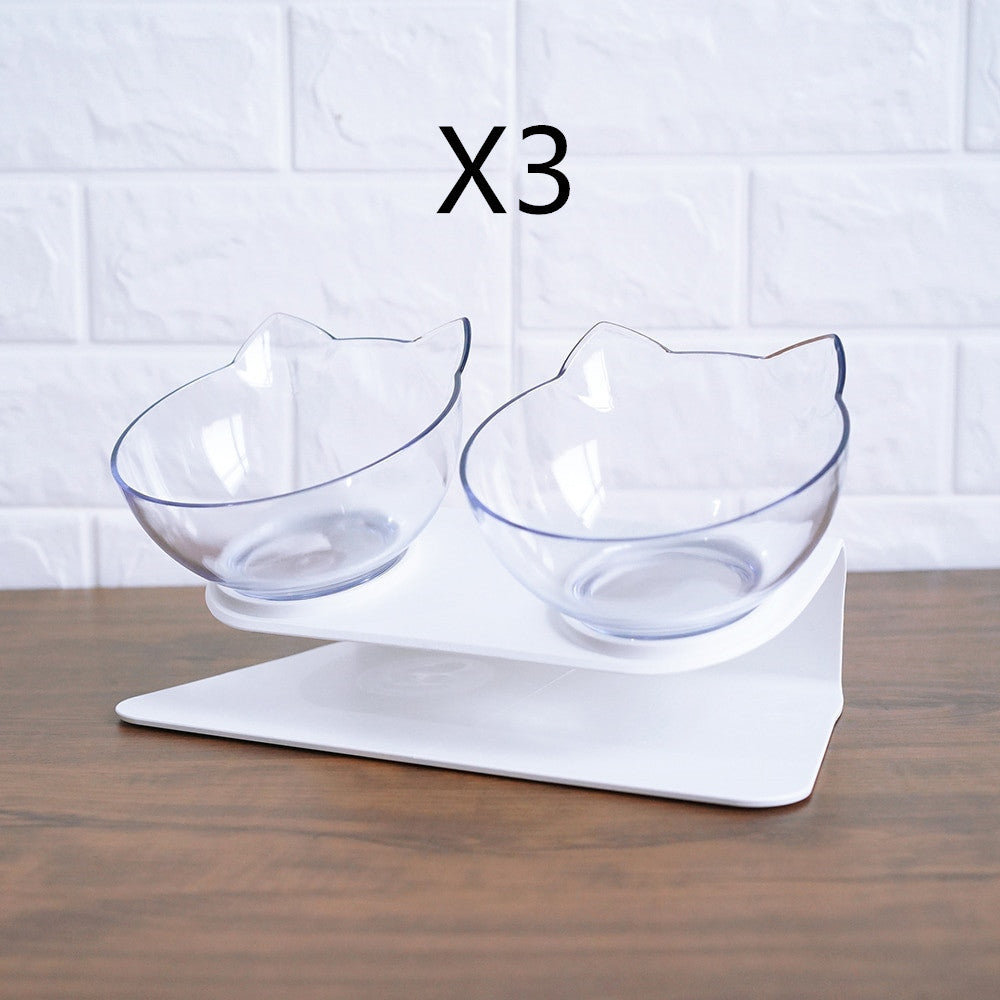 Ergonomic Raised Cat Feeder Protects Cervical Vertebrae