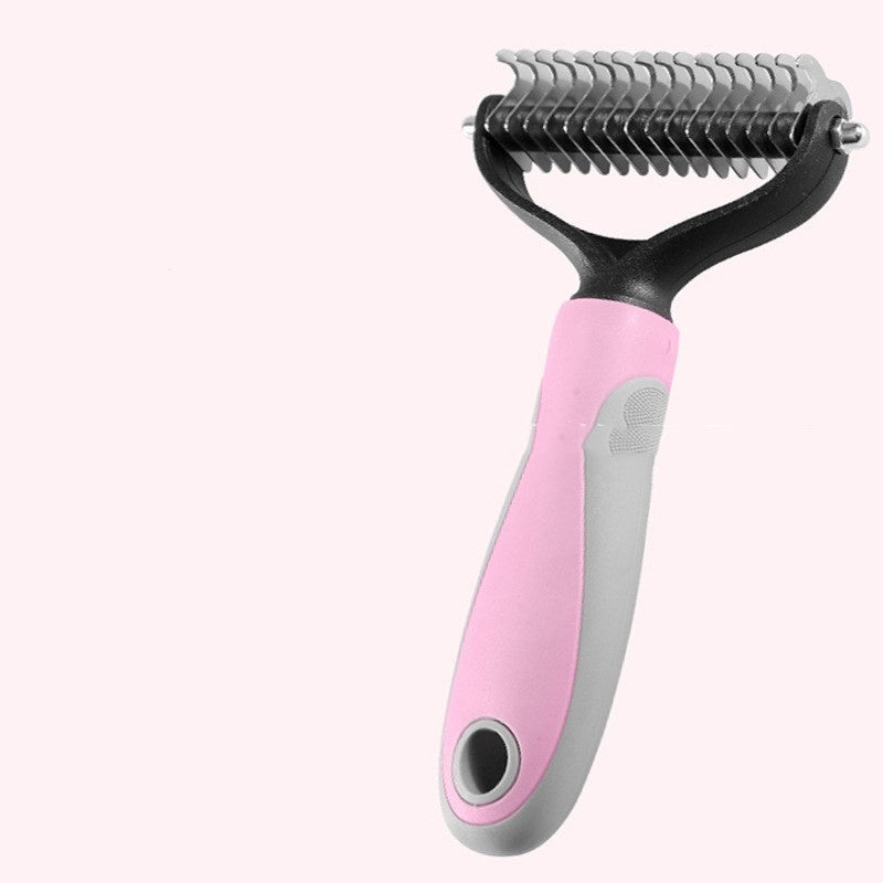 Double-Sided Pet Fur Knot Cutter Comb