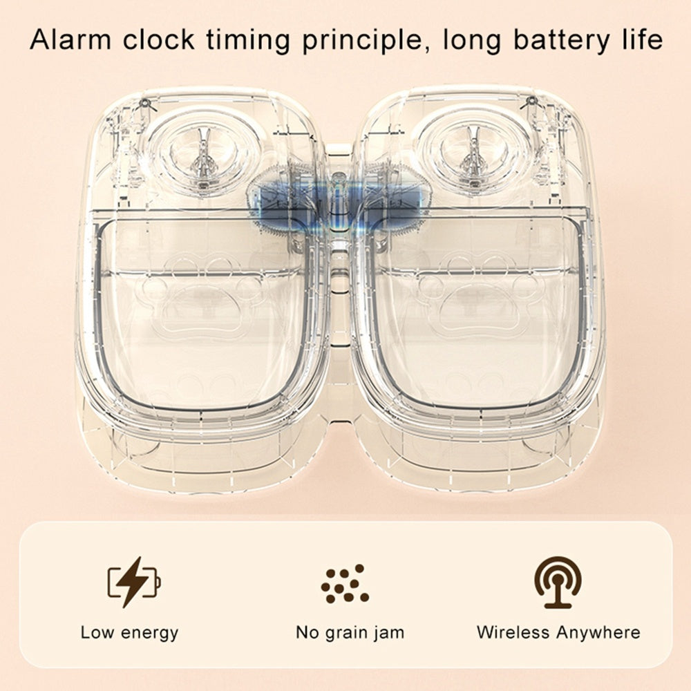 Automatic Pet Feeder with Timer and Stainless Steel Bowl