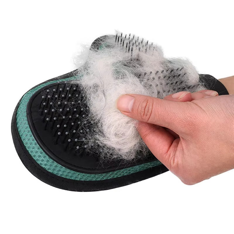 Pet Hair Removal Glove for Grooming & Bathing