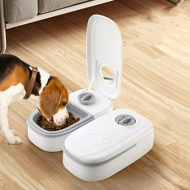 Automatic Pet Feeder with Timer and Stainless Steel Bowl